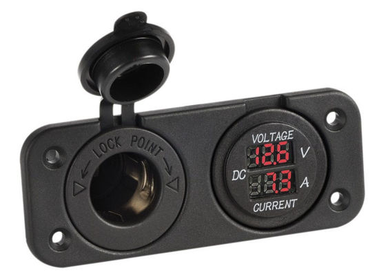 Slika Voltmetar/Ampermetar sa utičnicom 12V